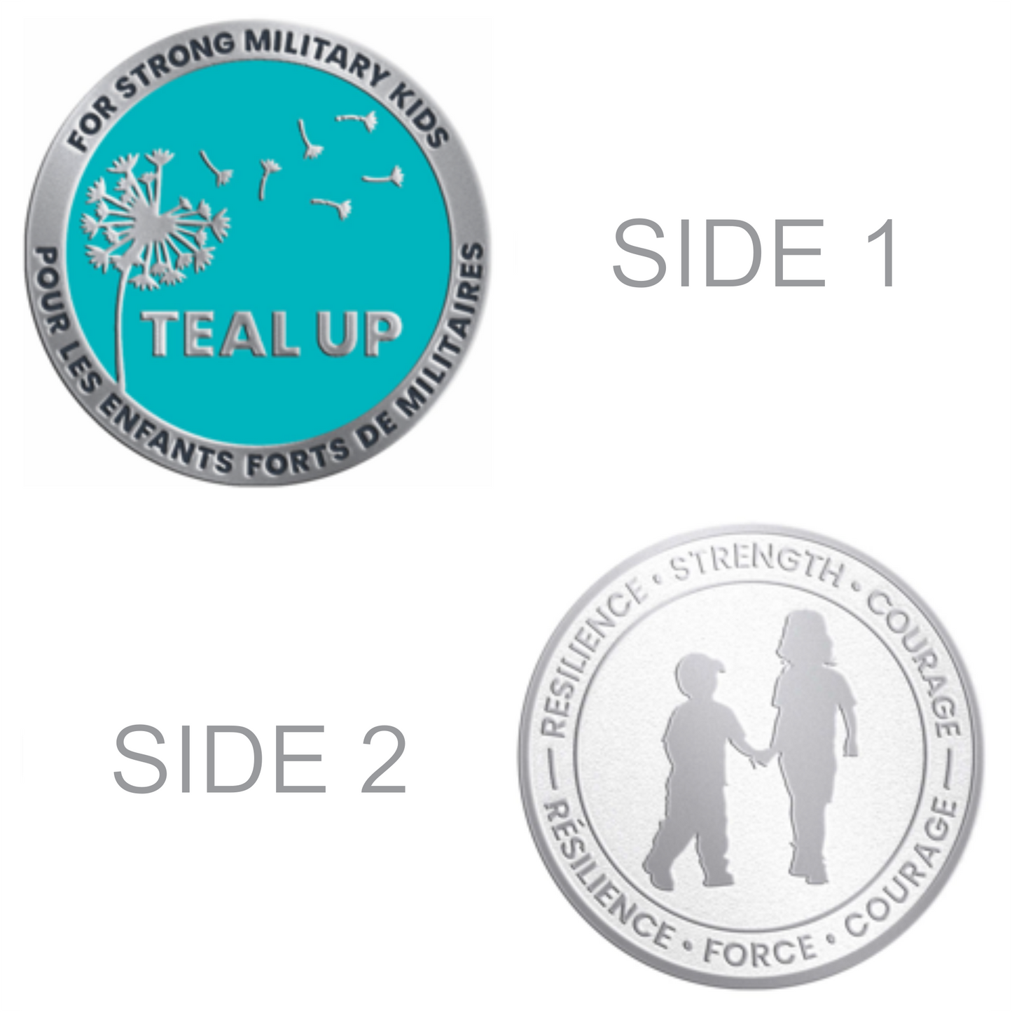 Teal Up Coin // Pièce Teal Up