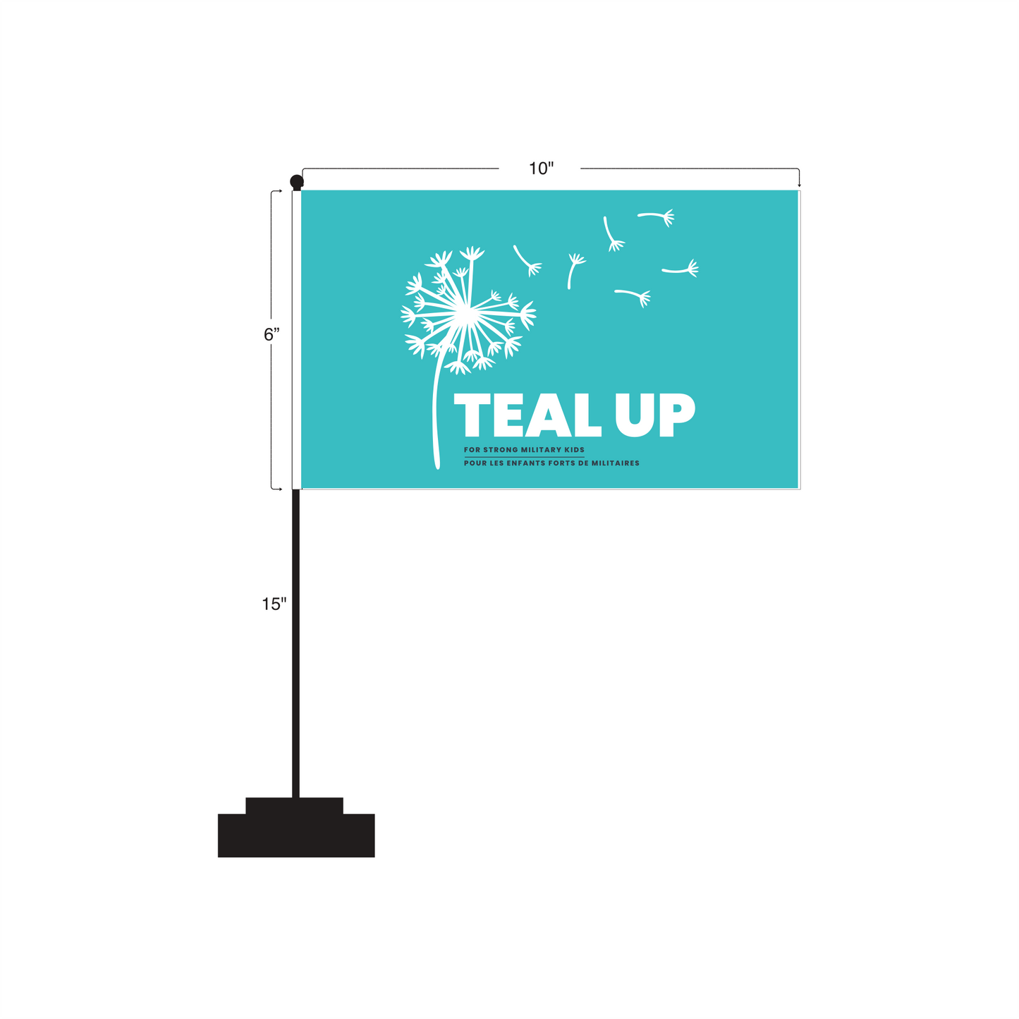 Desktop Flag 6"X10" // Drapeau de bureau 6"X10"