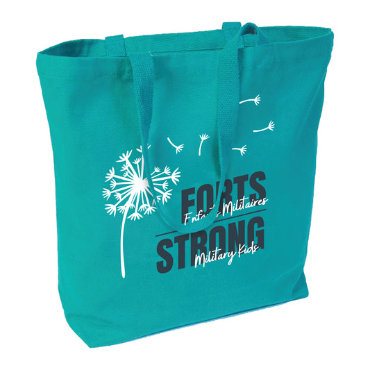 Teal Up Canvas Tote Bag // Sac fourre-tout en toile de coton